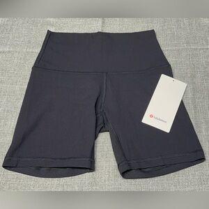 Lululemon Athletica 4” Black Ribbed Biker Shorts. NWT